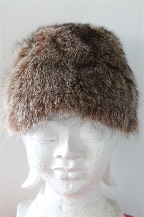 Prada Italy Asiatic Racoon Fur Hat 